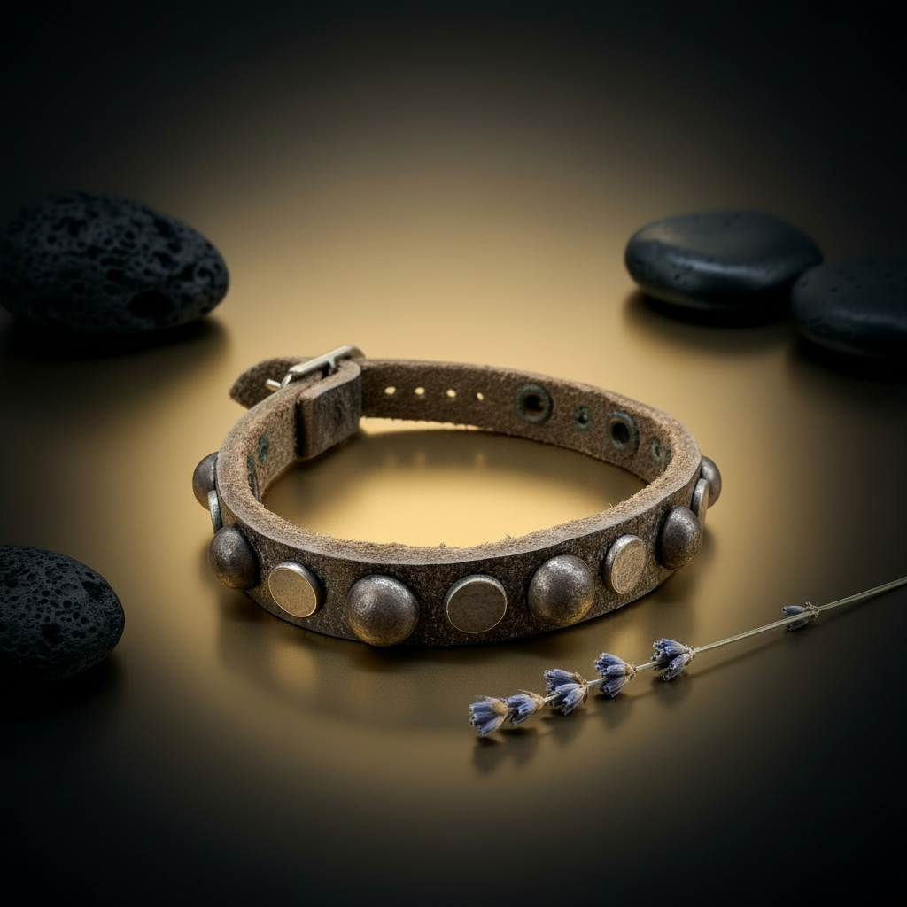Legend Dames Armband Studded Leather 63 - Zwart