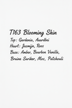 T163 Blooming Skin geurnoten handschrift