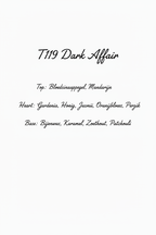 T119 Dark Affair geurnoten handschrift