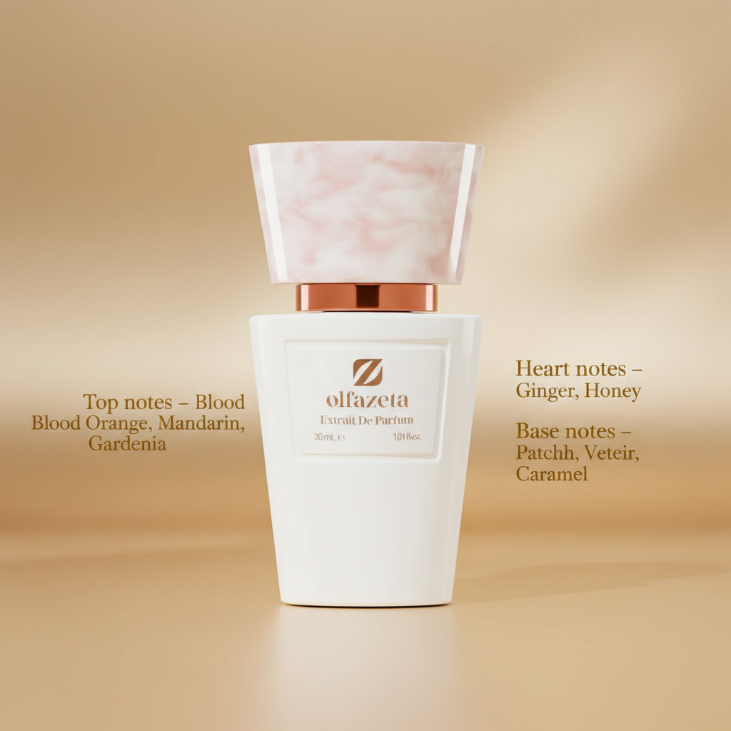 Olfazeta Extrait de Parfum – Scandal inspired met geurnoten tekst