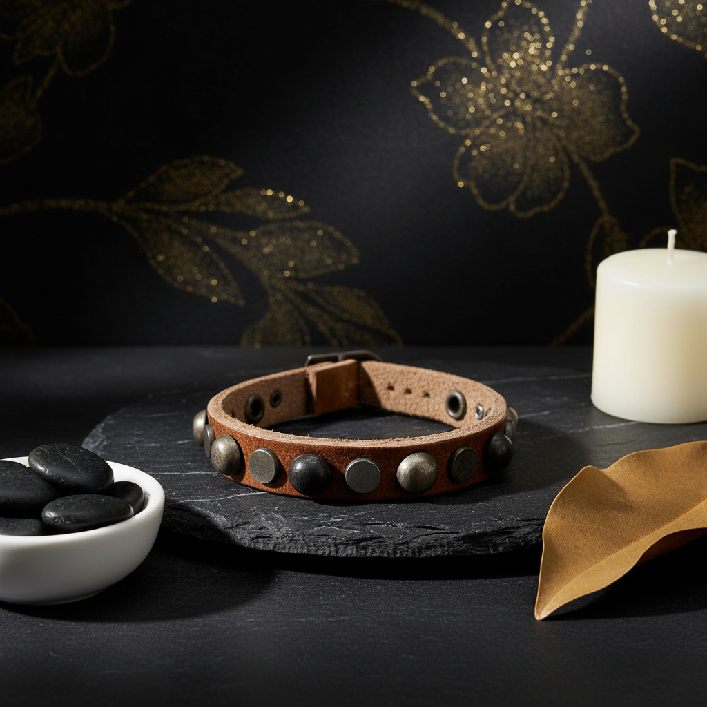 Legend Dames Armband Studded Leather 62 - Camel