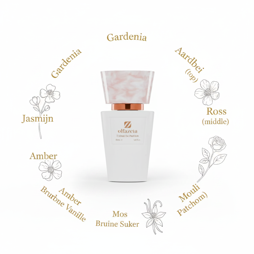 Miutine Fles met Geurnoten Rondom